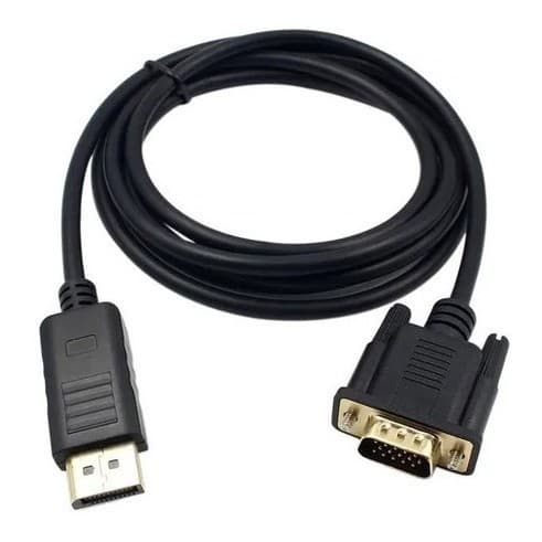 Cabo Displayport Macho X Vga Macho De 1,80 Metros Banhado