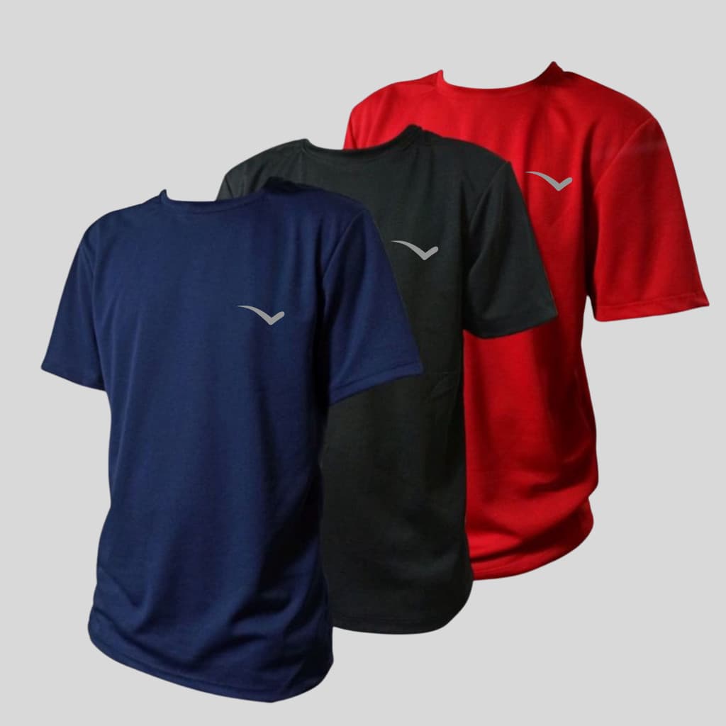 Kit 3 Camisetas Masculina Dry Fit Proteção Solar UV50 Térmica Anti Suor Academia Treino Cores Sortidas