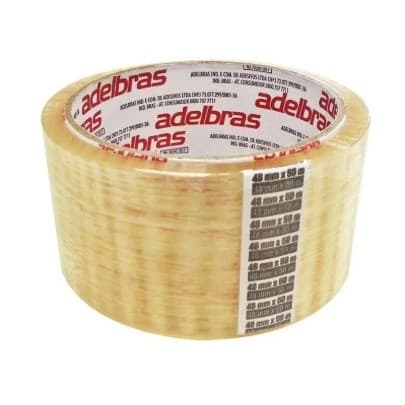 Fita Adesiva Transparente Fina Rolo 18mm x 50m Pacote 5un