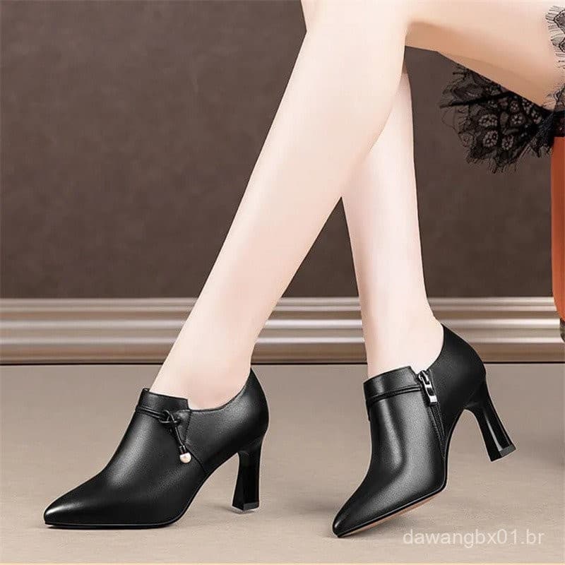 Botas Pretas Femininas Confortáveis De Alta Qualidade Para Outono E Inverno Curtas Casuais E428 YZD0