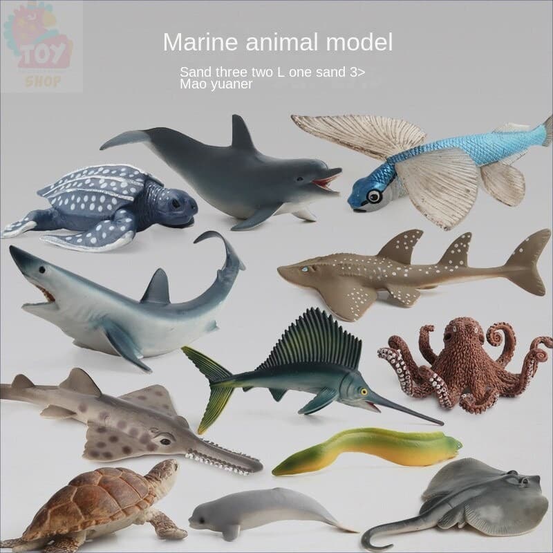 Brinquedos Infantis Modelos Animais Marinhos Decorações De Bonecas Vários Tipos De Vida Marinha Simulação Oceânicos De Tubarões