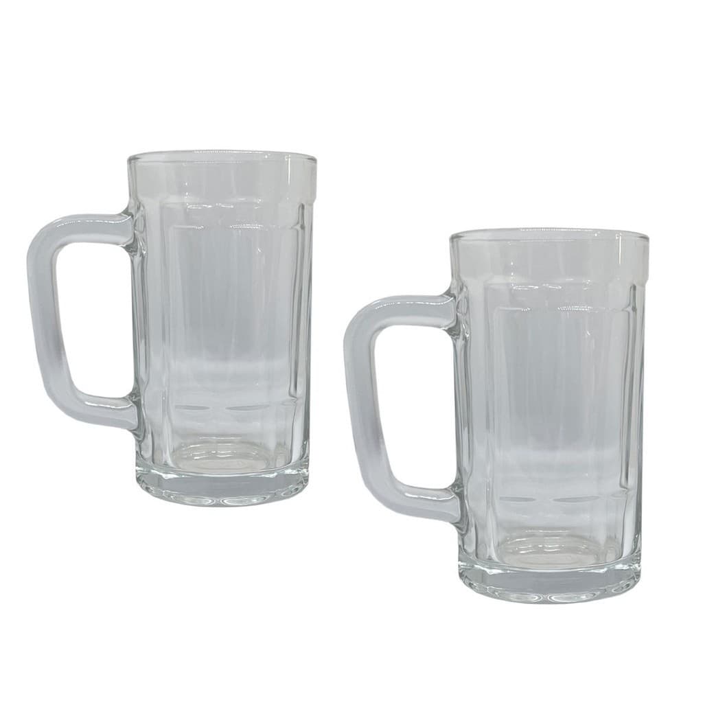 Kit 2 Canecas De Chopp Cerveja Vidro 300ml Bar Restaurante