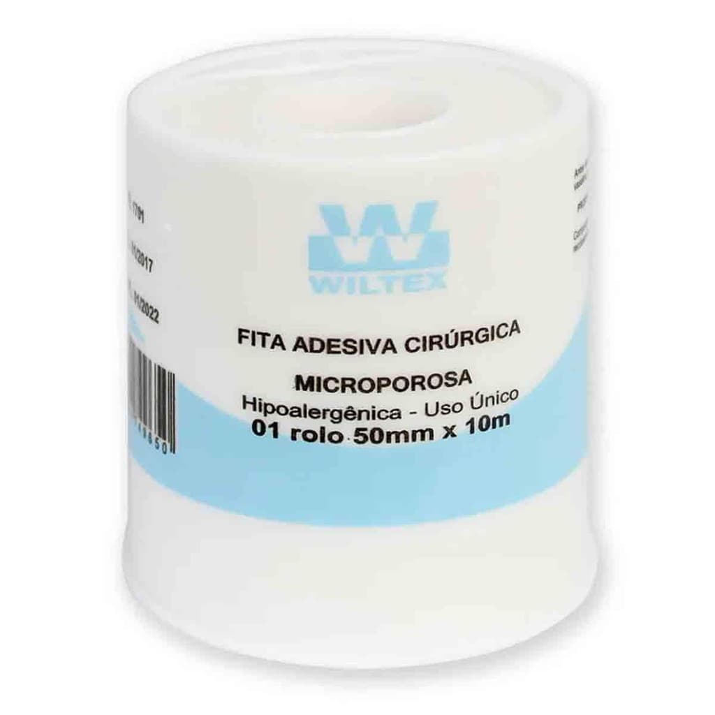 Fita Microporosa Branca Hipoalergênica Wiltex 50mmx10m