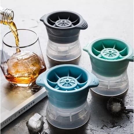 Forma De Gelo Esfera Bola Silicone Grande Redonda Bar Whisky Molde ICE Ball