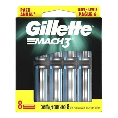 Carga Gillette Mach3 Regular 8 Unidades