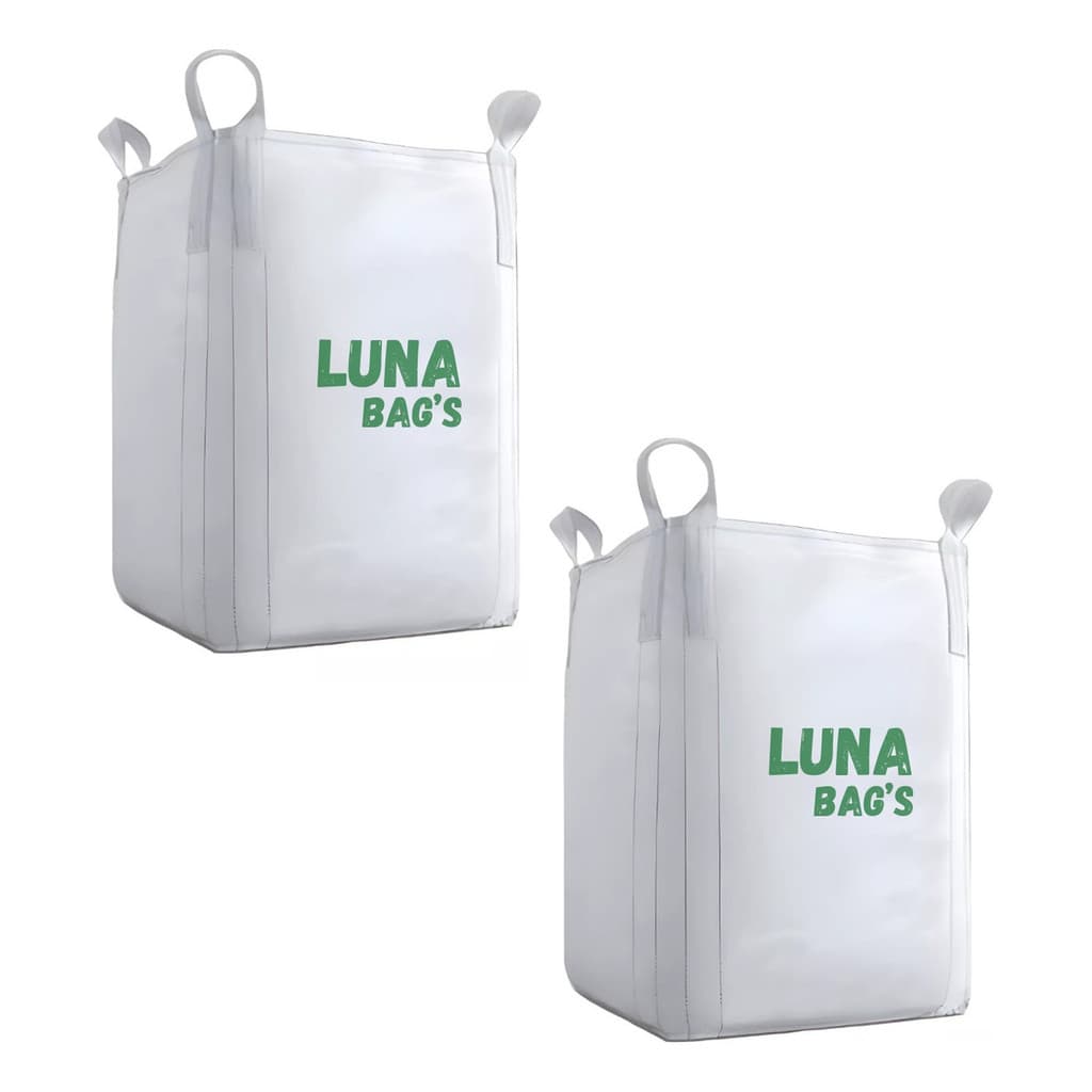 2 Saco Big Bag Boca Aberta Reciclagem Entulho 1000kg C1