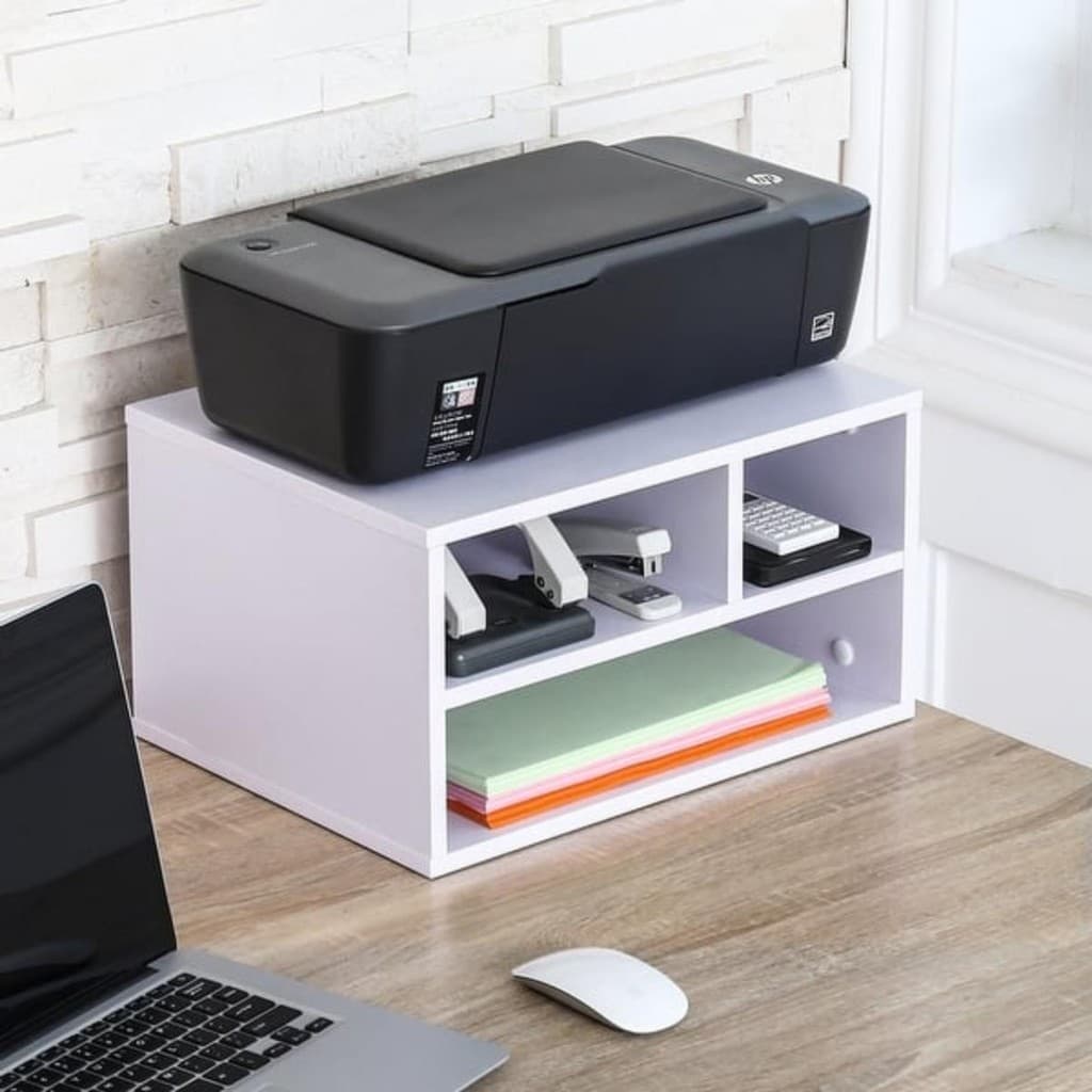ESTANTE DE MESA  40CM ESCRITORIO SUPORTE DE IMPRESSORA MDF PRATELEIRA PAPEIS DOCUMENTOS OBJETOS ESCRITORIO