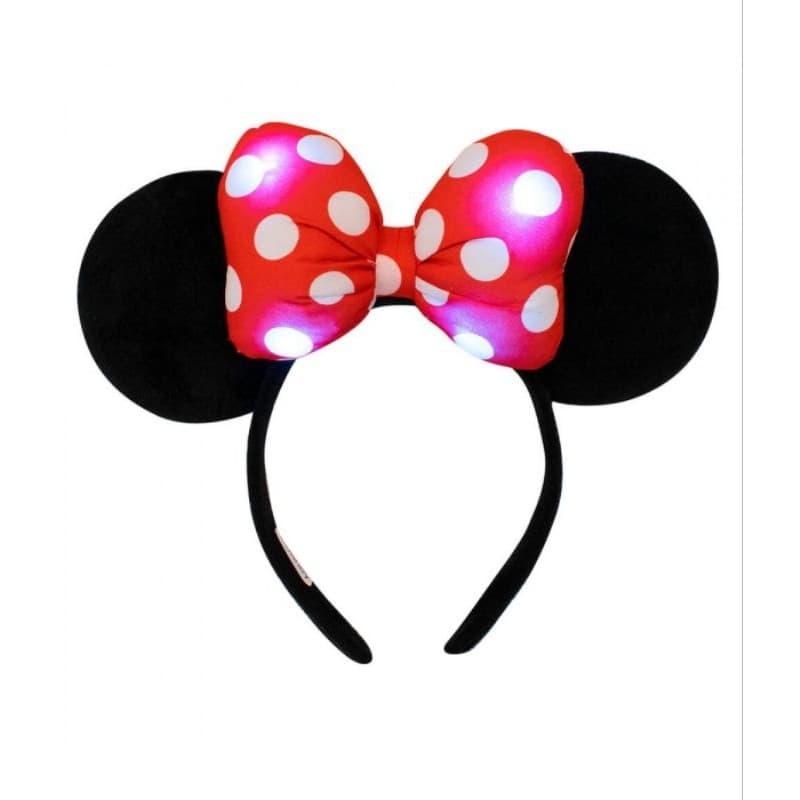 MXD101TR-MK22-D | Tiara Laço Vermelho Orelhas Minnie Luzes - Disney