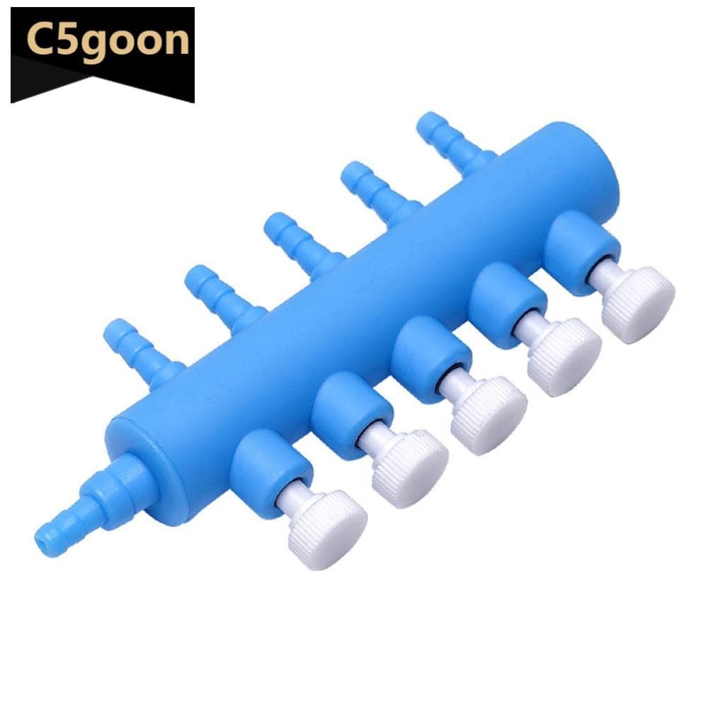 C5GOON Divisor De Mangueira De Bomba De Ar De Aquário Com Válvula De Ajuste Tanque De Peixes Oxigenado Tubo Distribuidor