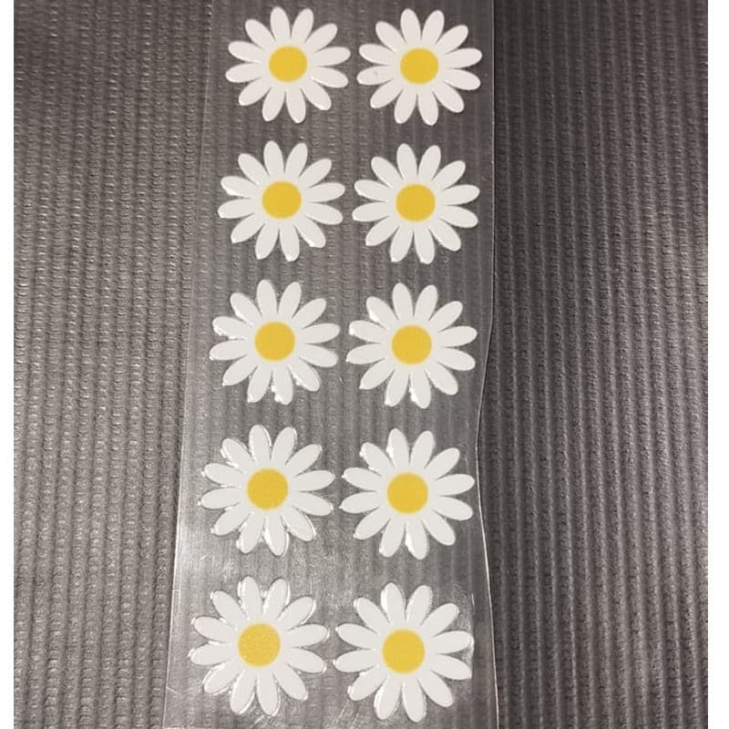Adesivo Margarida em Alto Relevo – Kit com 10 Unidades | Impermeável e Decorativo