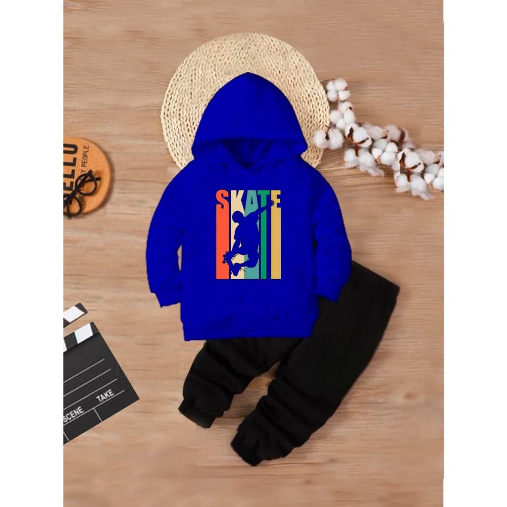 Conjunto Moletom Skate Collor Menino Infantil Blusa e Calça Kids Flanelado