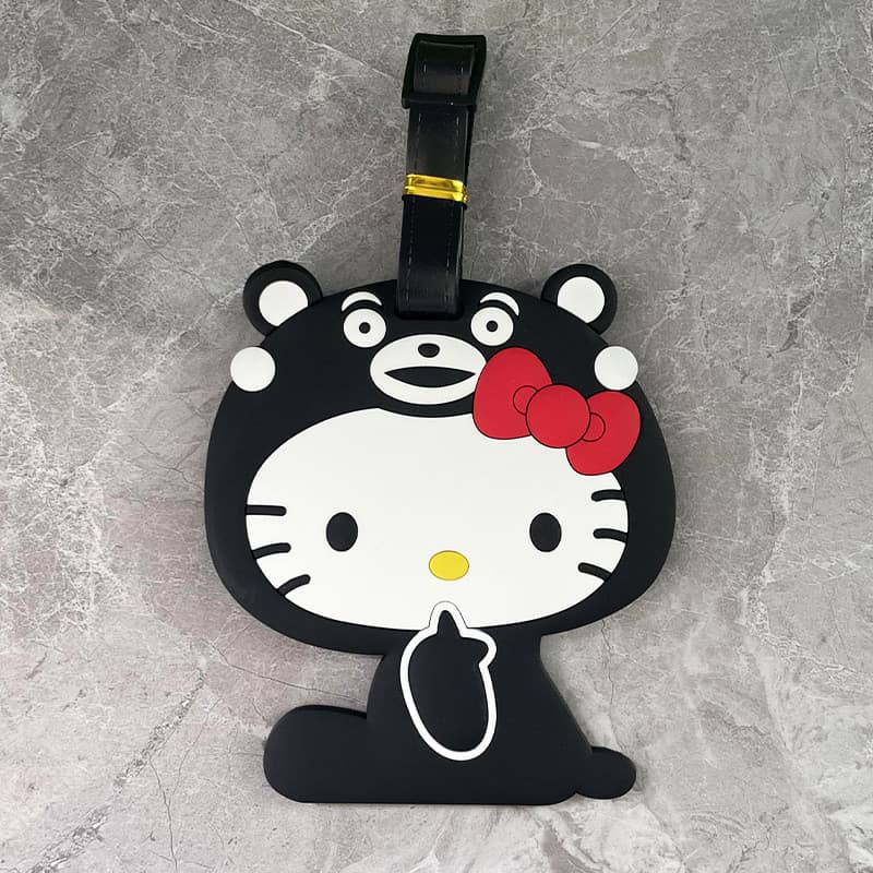 Etiqueta de bagagem ZNXM Cartão de embarque Kuromi Pacha Dog Kumamon Maruko Sanrio Etiqueta de remessa Etiqueta de nome