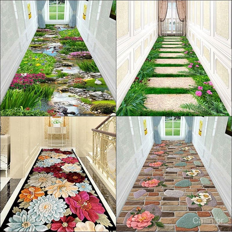 3D Oceano Rural Tapete Antiderrapante Tapetes Estilo Moderno Decoração De Casa Para Corredor Sala De Estar Todos Os Tama