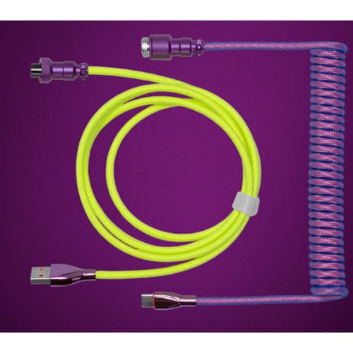 Cabo Para Teclado mecânico Usb-a Para Tipo C Meduza Rv Nylon resistente de metal