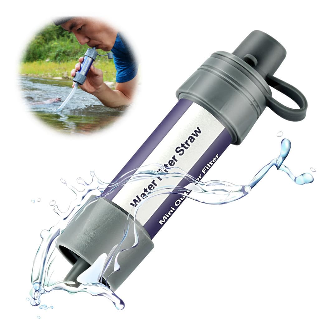 Purificador de água externo ultrafiltração membrana purificação de água canudo bebida direta mini filtro portátil