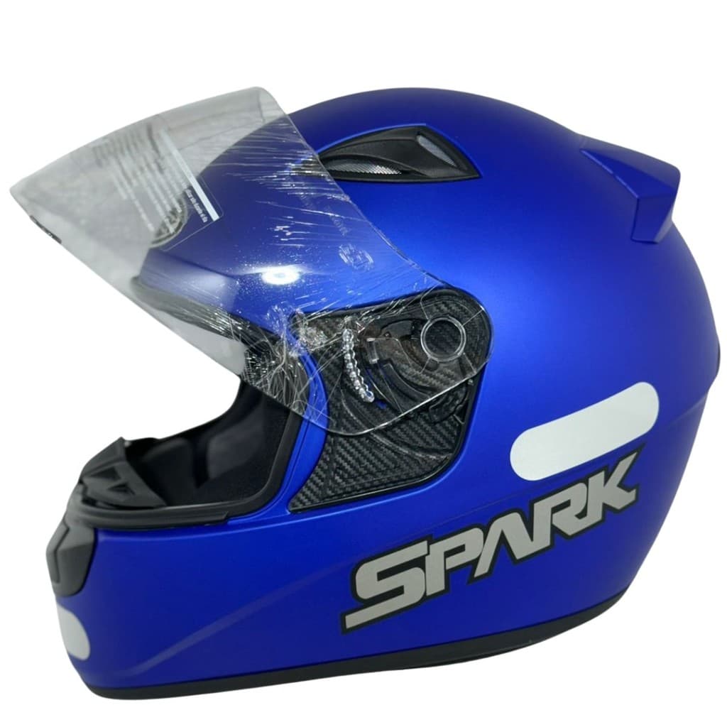 Capacete Moto EBF Esportivo New Spark Solid Azul Fosco