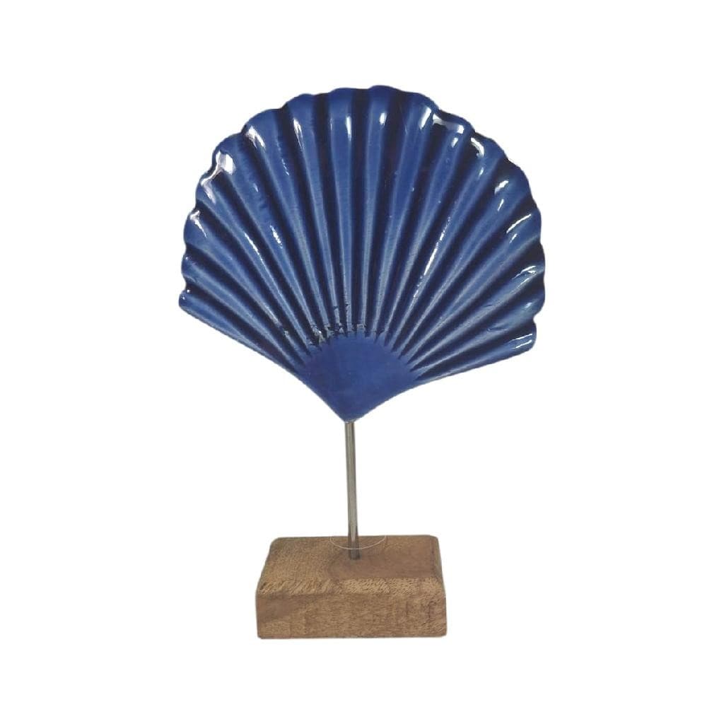 Escultura Concha Marinho 24cm Decorativa Casa Na Praia Litoral Norte Sul Escultura De Estante