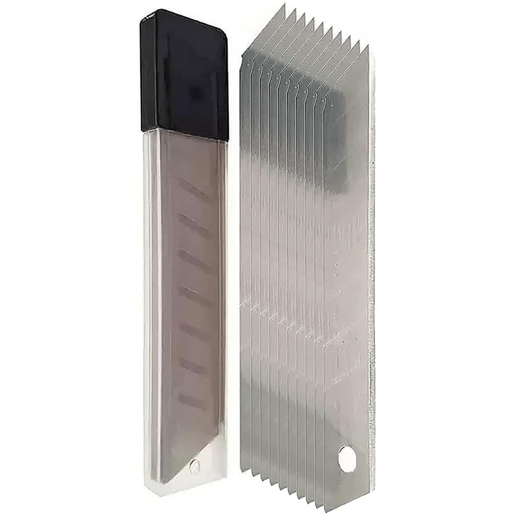 Lâmina para Estilete Largo 18mm Masterprint Estojo com 10 Lâminas MP-452