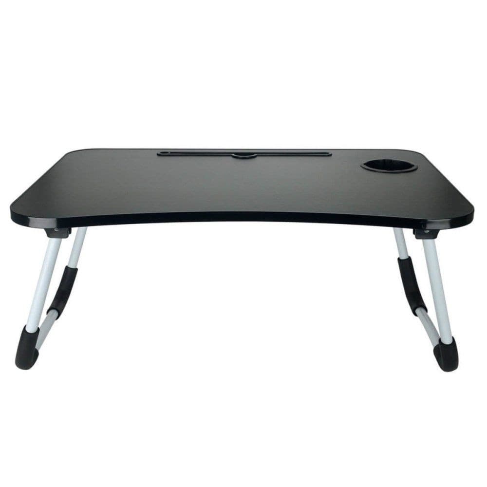 Mesa Portátil Dobrável para Notebook – Com Suporte, Porta-Copos e Porta-Caneta 💻✨