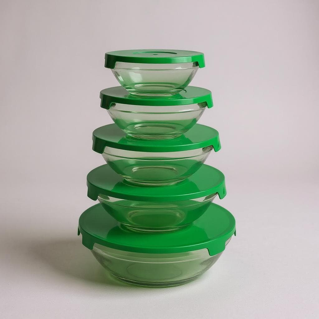 Conjunto de tigelas Bowls de Vidro Resistente para armazenar - 5 PEÇAS