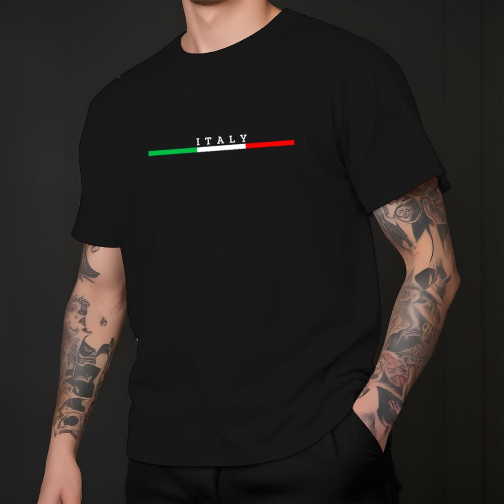 Camisa masculina algodao 30.1 Camiseta Italia Italy estampada DTF