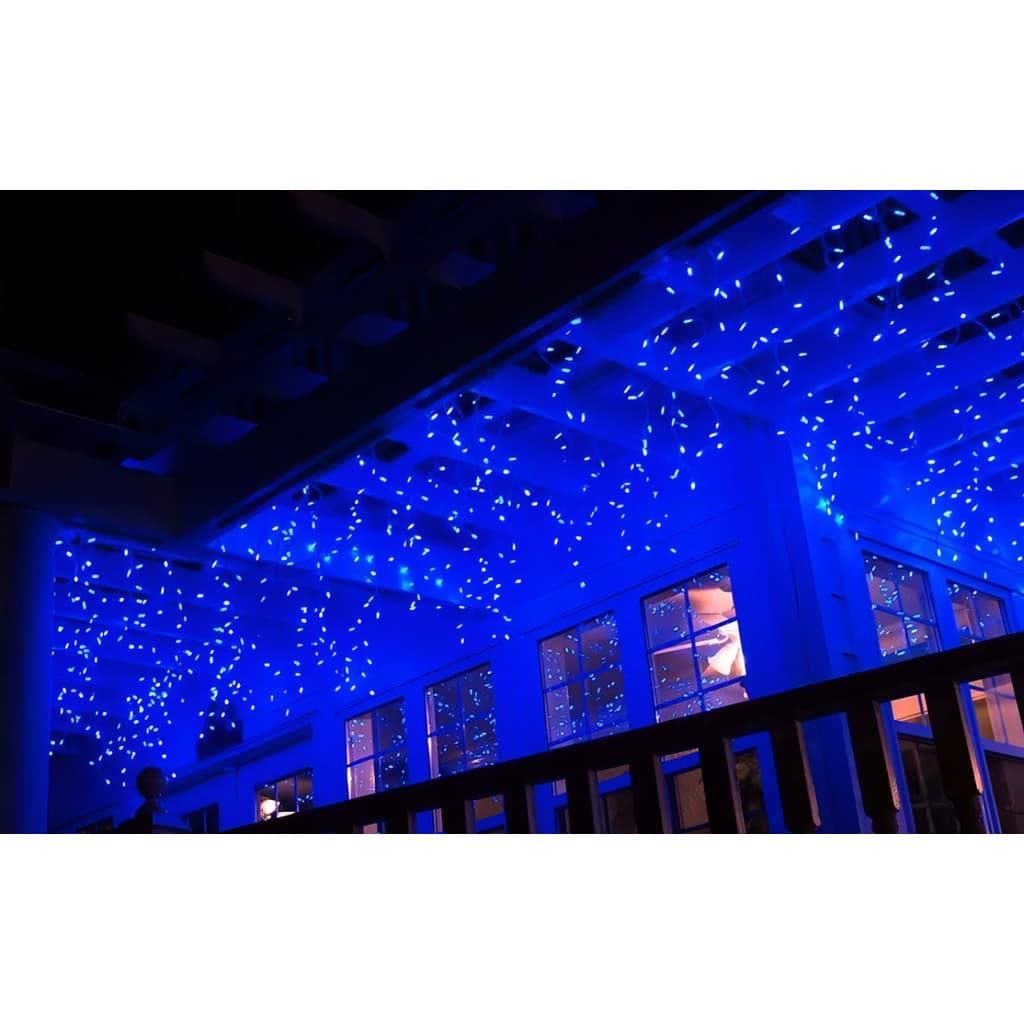 Cascata Led Luz Natal Pisca Pisca Decoração  10m Uso Interno Azul 8funcao 10m