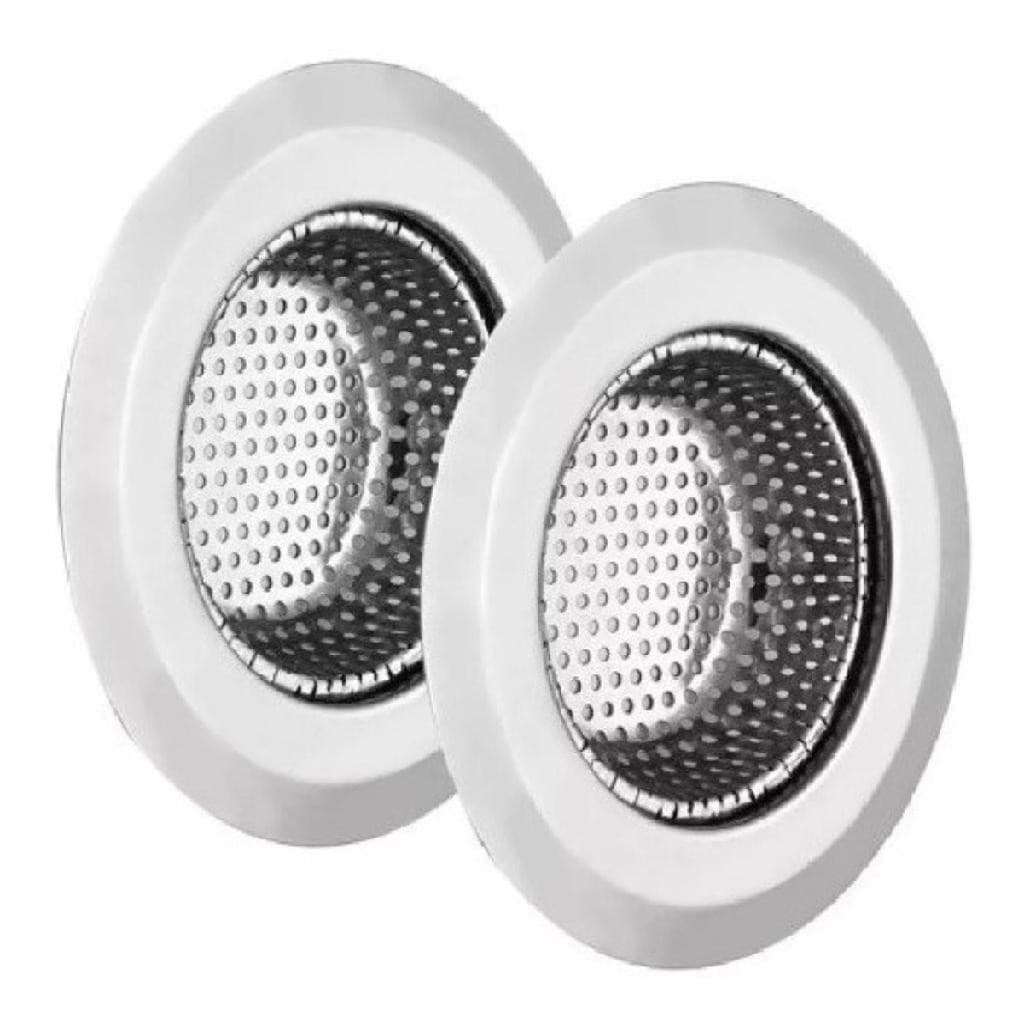 Kit 2 Ralos De Pia Inox Válvula Americana 9 Cm De Qualidade