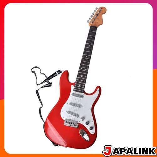 Guitarra de brinquedo infantil, instrumento de 6 cordas com som vibrante, guitarra elétrica de brinquedo para iniciante
