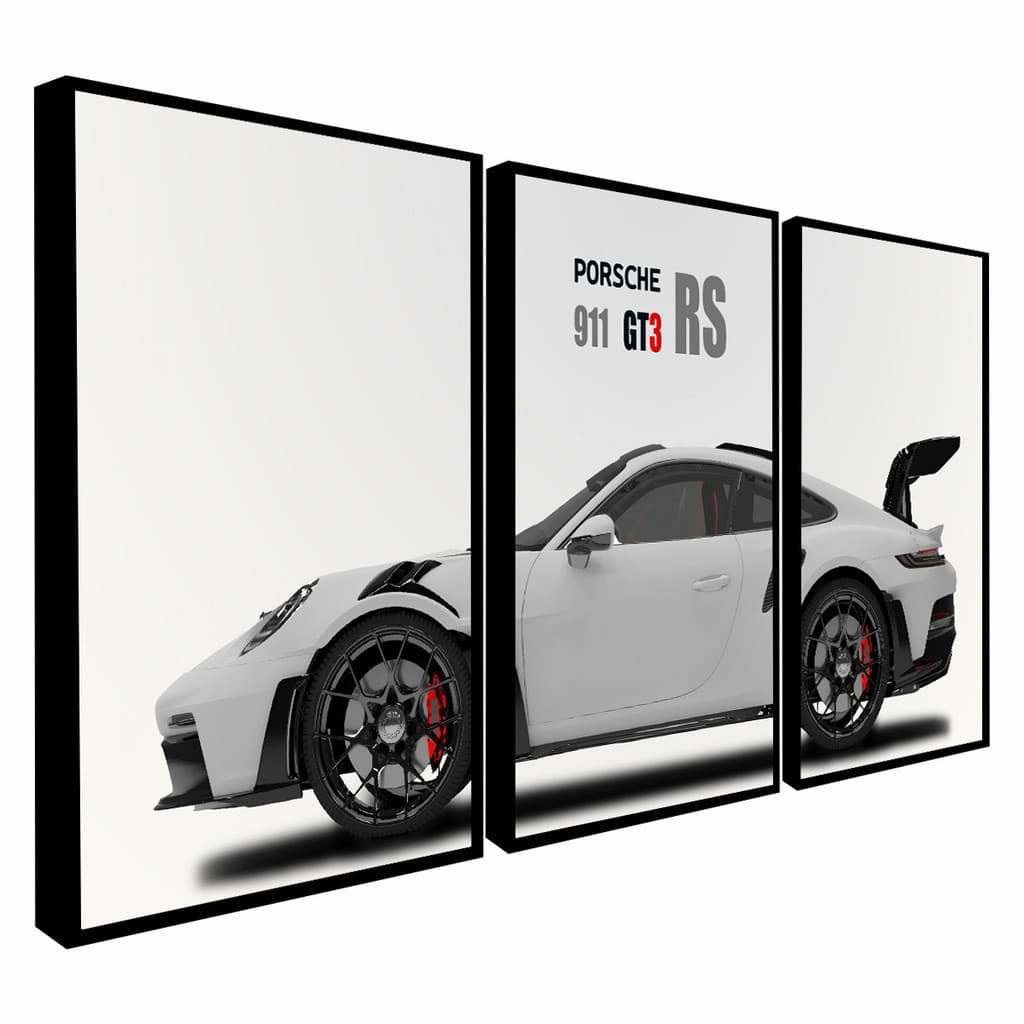 Quadros Decorativos Porsche Carro Esportivo Luxo Moderno Quarto Escritorio Com Moldura