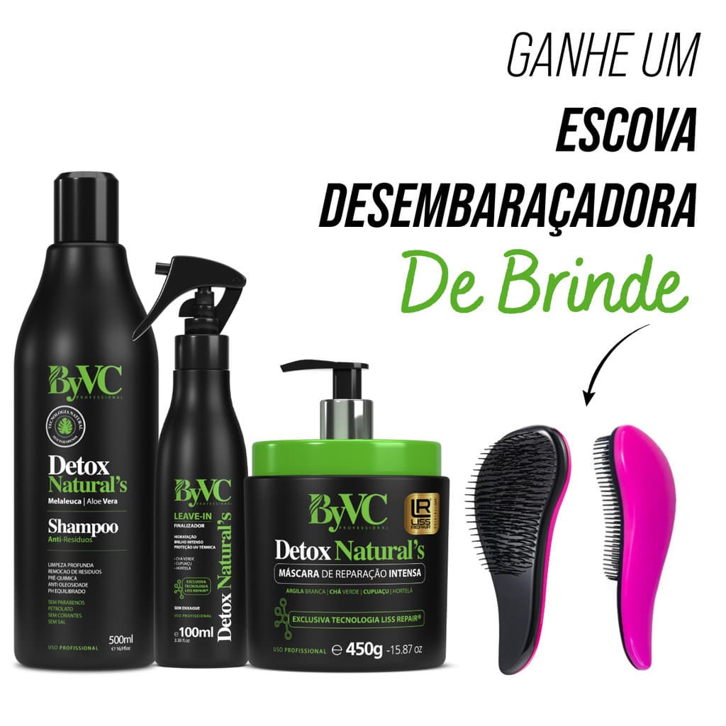 Kit Protetor Térmico Cabelo + Shampoo Pré Lavagem + Máscara Reparação Intensa