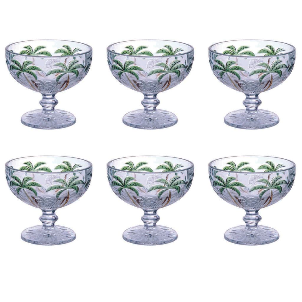 Jogo De 6 Taças Para Sobremesa 310ml Palm Tree Lanty Ke Home