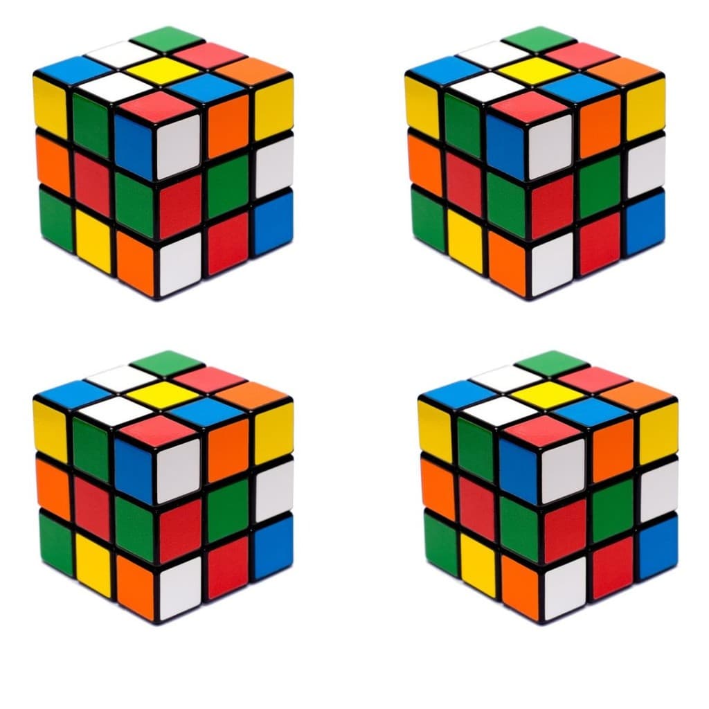 KIT 4 CUBO MAGICO ANTI STRESS QUEBRA CABEÇA PEDAGOGICO 6,5CM - 99 TOYS