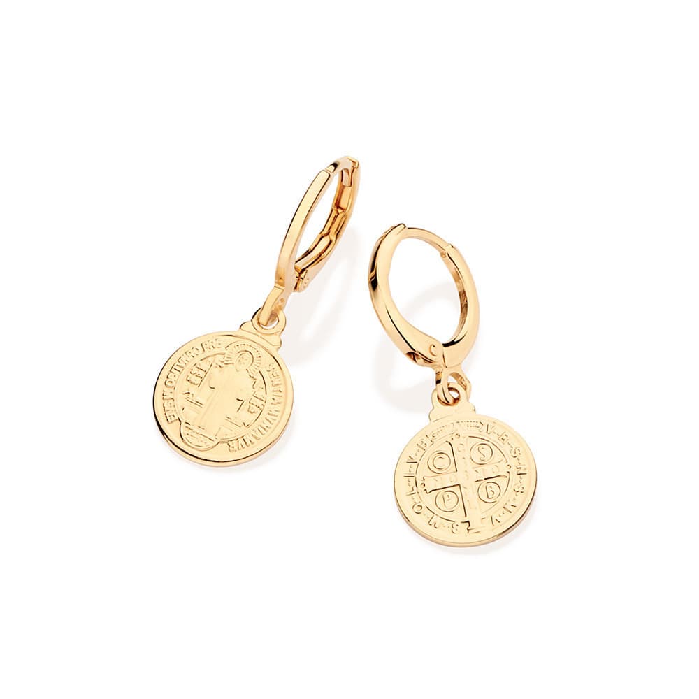 Brinco Argola Rommanel São Bento Banhada A Ouro - 527316 Original