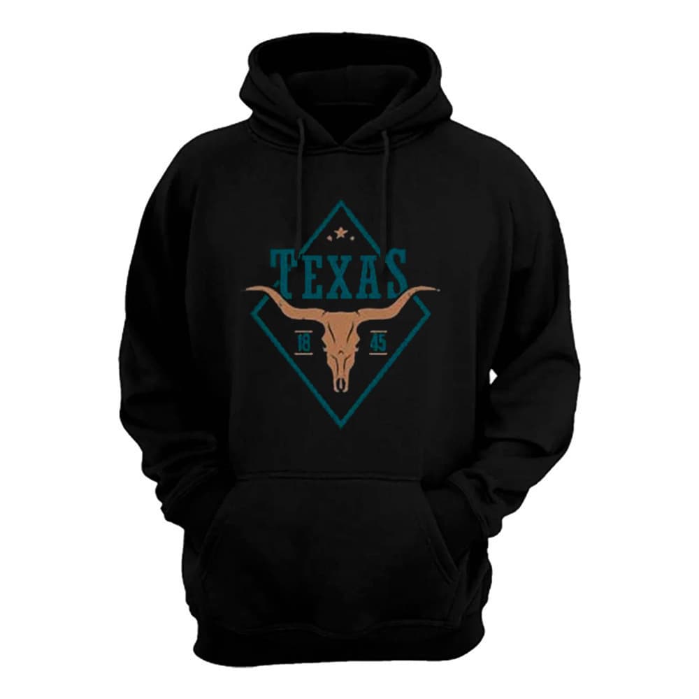 Moletom Blusa de Frio Canguru Algodão TXC Country Texas Sertanejo Touro com Capuz