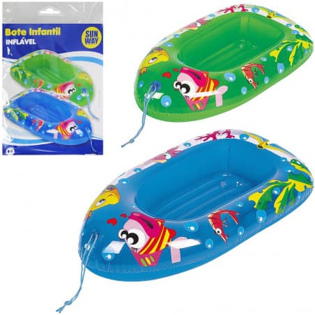 Boia Bote Inflável Estampado 112cm x 70cm Infantil