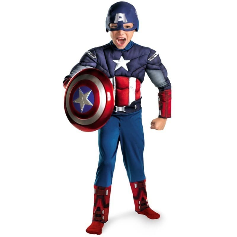Super-Herói Capitão América Terno Muscle Boy Vestir-Se Filme Personagem Cosplay Desempenho Traje