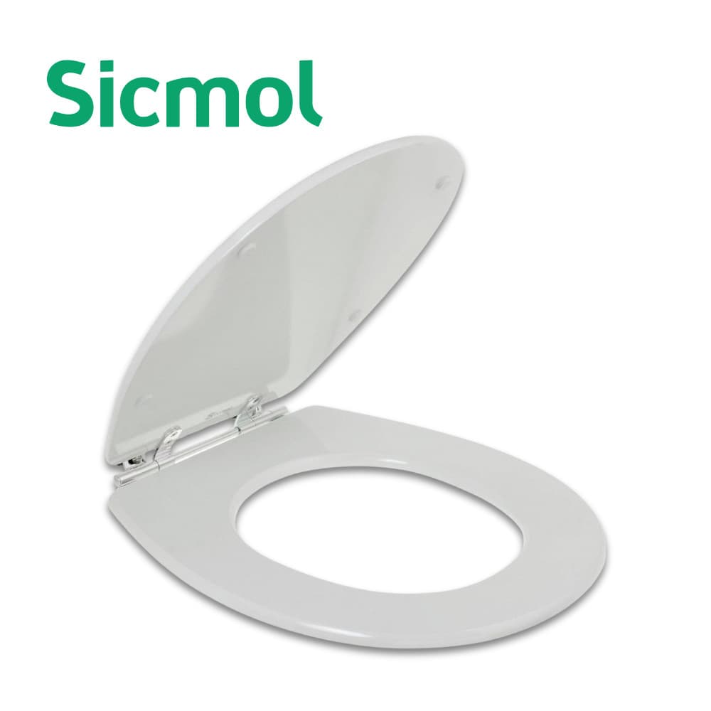 Assento Sanitário Tampa De Vaso Oval Branco Mdf Sicmol
