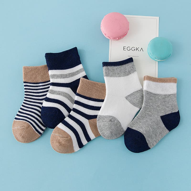 5 Pares Meias De Algodão Do Bebê Crianças Menino Meninas Bonito Dos Desenhos Animados Design Animal Fadeless Macio Infantil 0-6 Anos