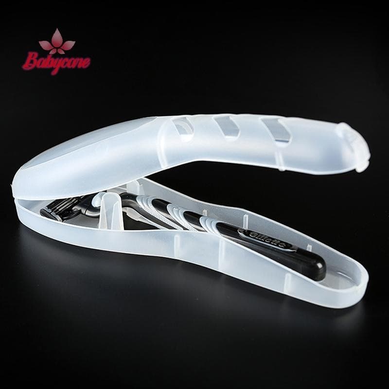 BYCE > Caixa De Armazenamento De Barbeador Masculino , Suporte De Plástico Transparente , Estojo De Barbear Novo