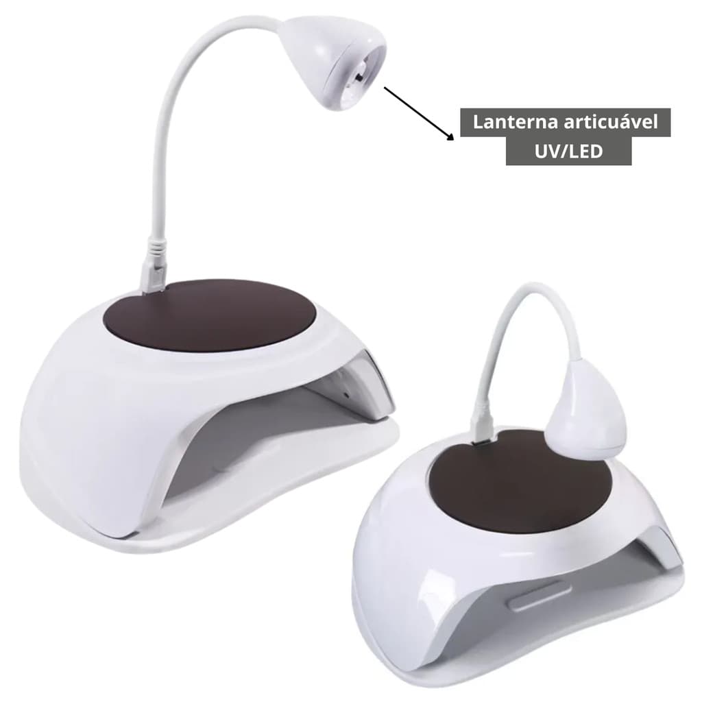 Cabine Unhas De Gel Profissional UV SUN YC-57c 268W  57 LEDs - Lanterna UV Auxiliar Secagem Rápida