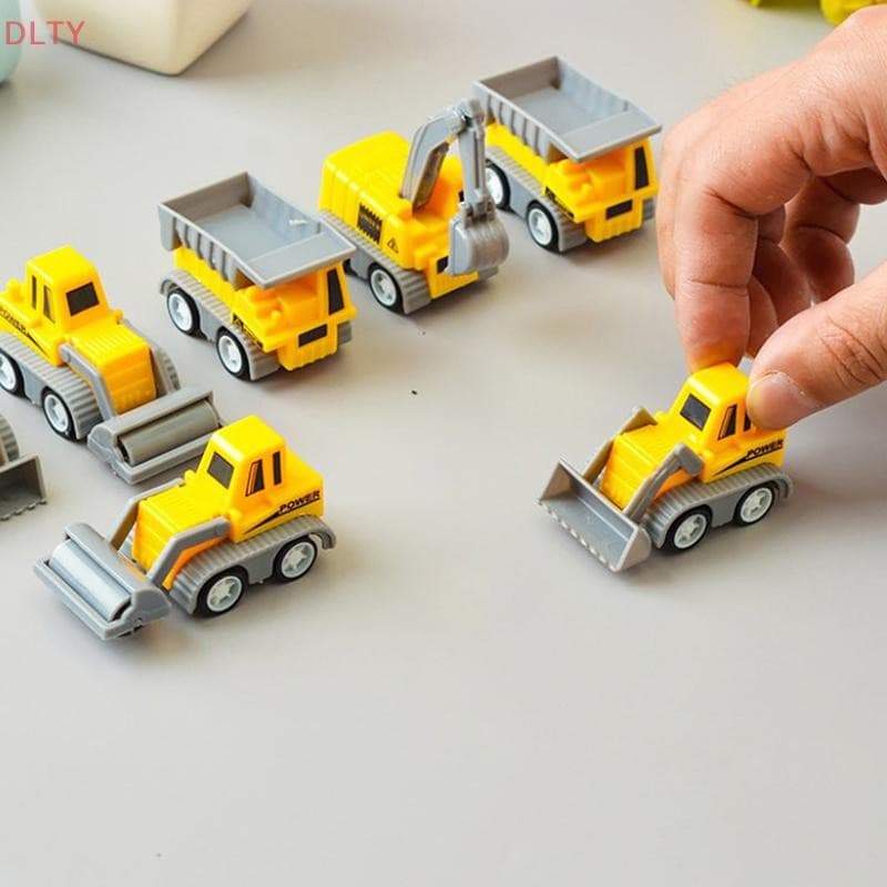 DL 10 Unidades De Escavadeira De Veículos De Engenharia De Construção , Brinquedos De Carro Retráteis Para Crianças , Le