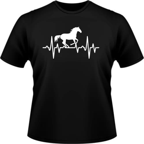 Camiseta Camisa Batimento Cardíaco Cavalo Tumblr Masculino  Exclusivo