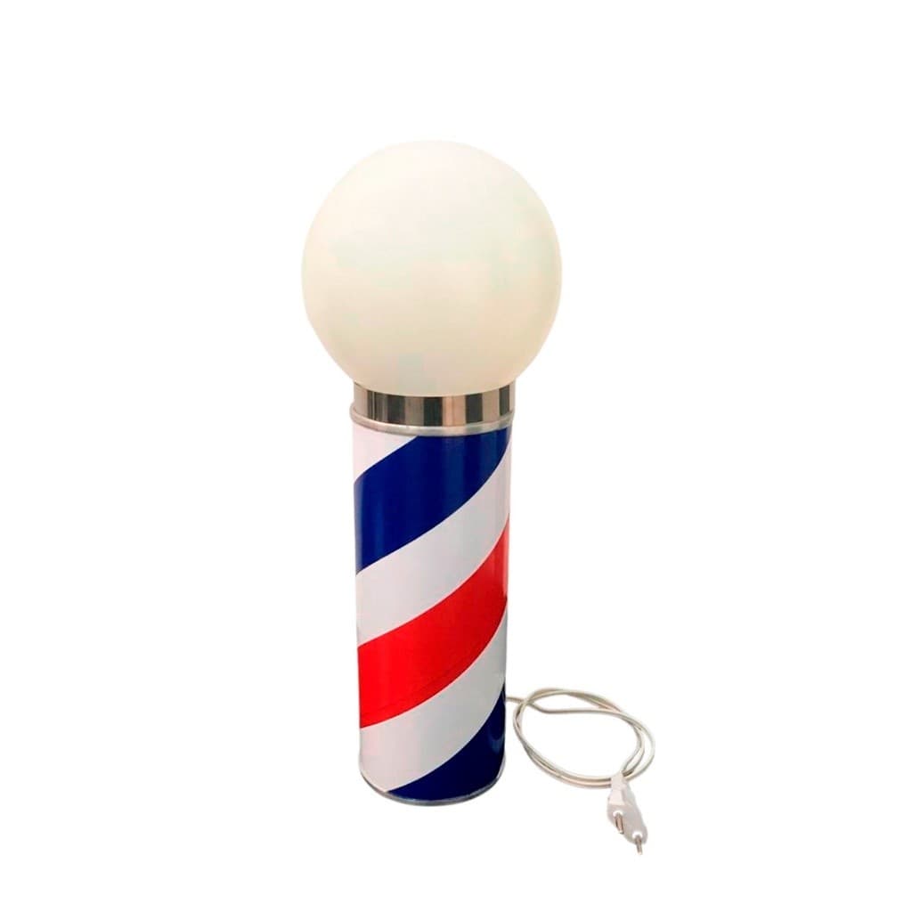 Barber Pole decoração Colorido de mesa 40cm Bivolt - Megan barbearia uso interno led salão iluminação