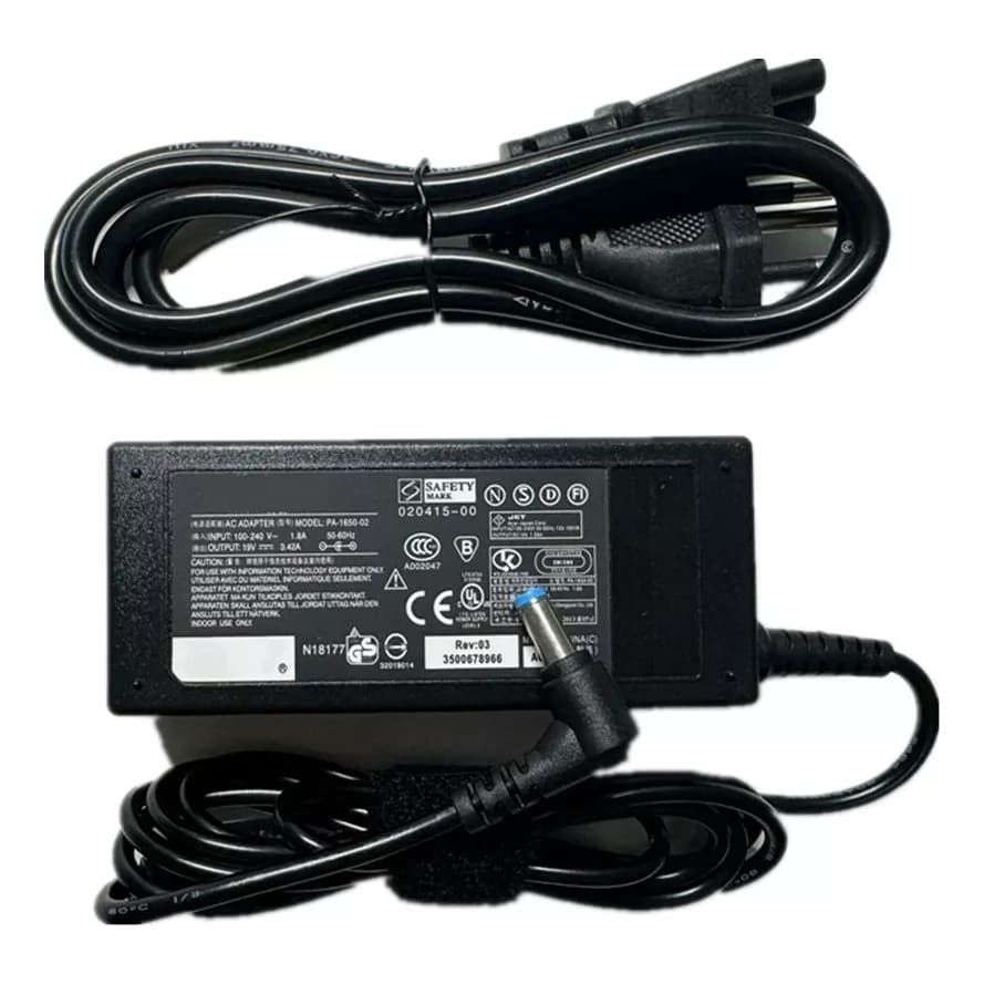 Fonte Carregador Para Notebook Acer 19v-3,42a 65w compatíveis