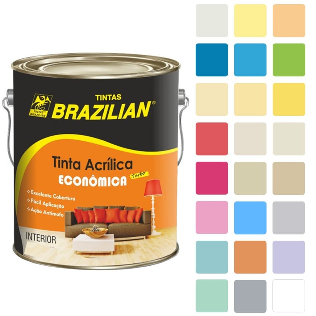 Tinta Acrílica Econômica Brazilian 3,6 Litros Uso Interno