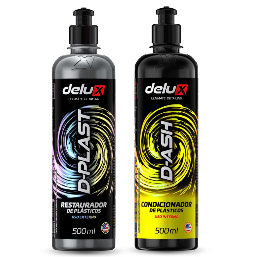 D-Plast Restaurador de Plásticos + Condicionador D-Ash 500ml Limpa Renova Brilho Protege e Hidrata