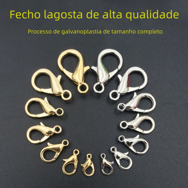 50 - 200 Pcs Fecho Lagosta Liga Fivela Pulseira Colar Fivela Rabo De Peixe Fivela De Mola