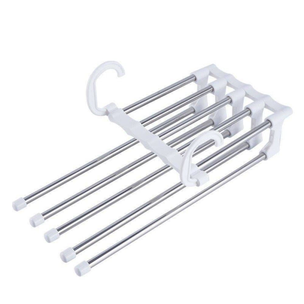 Cabides Para 15 Calças Multifuncional Retrátil 5 Em 1 Inox