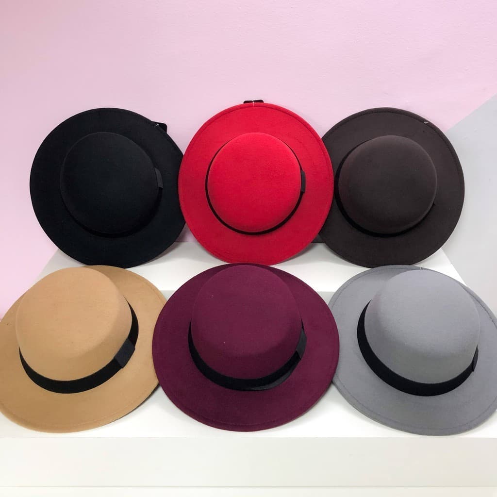 Chapéu Fedora Inverno Feltro Unissex Boater Paris Inverno