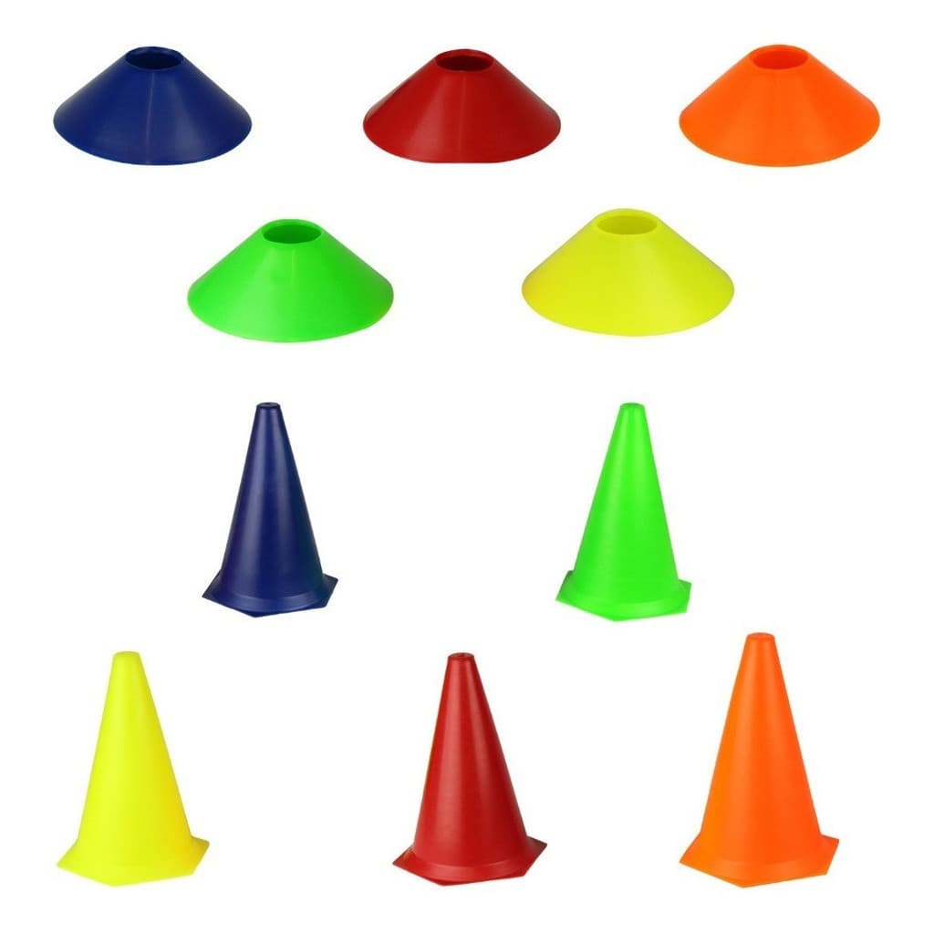 Kit 10cones E 10pratinhos Obstaculos Esportivos Pvc Envio Já